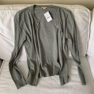 J. Crew Grey Caryn Cardigan